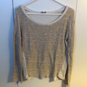 gold and beige sparkly sweater
